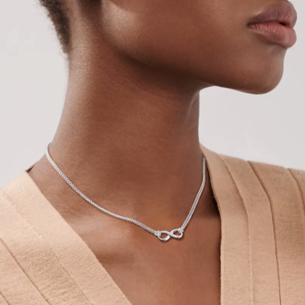 NWT Tiffany Infinity Pendant - Authentic. Sterling Silver.
